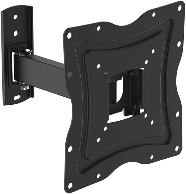 Kortek Full Motion TV Wall Mount for 10–50 Inch Tvs, Articulating Tilt Swivel Mount with 9 Inch Extension, Vesa 75x75 to 200x200, 66 Lbs Capacity, Single Stud with HDMI Cable Included