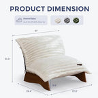 MAXYOYO Adjustable Living Room Chair, 3-Position Bean Bag Chair with Frame | Upholstered Accent Chair with Frame, Removable Cushion, Soft Reclining Lounge for Bedroom, Apartment, Office, Beige