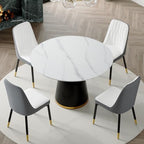 Round Dining Table Set for 4, Modern 45'' Small Dining Table for Kitchen, Space Saving, Easy Assembly