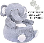 60Cm Large Soft Plush Cushion Or Rocking Chair, Couch For Use For 1-5 year (Elepnt Large Sofa),Grey