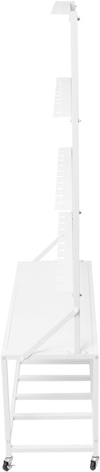 Champagne Wall Holder for Party Hold 40 Glasses, Mobile Champagne Flute Holder Display with Storage Rack, Metal Champagne Wall Stand for Wedding, Bar Decor