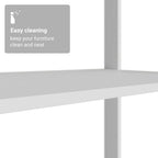Madesa Kitchen Pantry Storage Rack with 4 Drawers, 5 Shelves and Hanging Space 55" L Multiuse Modular Cabinet for Kitchen Organization - White