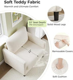Welzona Sofa Accent Chair, 33" Reading Chair, Comfy Teddy Arm Chairs
