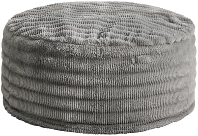 Hobestluk Bean Bag Chair Giant Beanbag Washable LivingRoom 3FT Grey Adult | Memory foam,Ergonomic Design,Breathable Detachable Cover,Removable,Easy Clean,2-Way-Use,No Assembly Required,Bedroom Dorm
