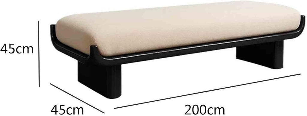 Modern Wooden and Fabric Long Shoe-Changing Bench for Living Room and Bed end Entryway(XXX-Large)