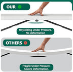 Folding Table 1 Pack, 6FT Folding Table Portable with Built-in Handle, Heavy Duty Plastic Table with Steel Legs Supports to 300lbs, Suitable for Party, Camping, Events Indoor&Outdoor Use, White