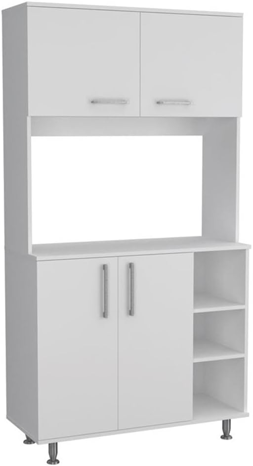 Home Square 2-Piece Set with Storage Pantry Cabinet & Two-Door Cabinet