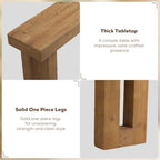 HOKYHOKY Solid Wood Entryway Table, 59-Inch Long Farmhouse Console Tables | Rectangular Behind Couch Table, Wooden Sofa Tables, Hallway, Entrance, Foyer, Living Room