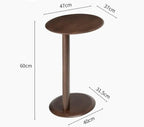 Solid Wood Living Room Sofa Storage Side Table Bedroom Bedside Balcony Oval Corner Study Sides Tables(C)