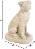 Solid Rock Stoneworks Boxer Dog- 13" Tall x 6" w x 9" Dia- Desert Sand