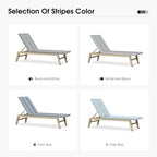 PURPLE LEAF Oversize Outdoor Chaise Lounge Set of 2 Champagne Frame, White | 3-Year Color Retention PE Rattan, 2.4" Thickened Aluminum Frame, 16.14" Knee-Friendly Height, French-Inspired Style