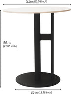 Modern Round Marble Top Side Table with Metal Base - Elegant Design for Living Room, Bedroom, Home Office