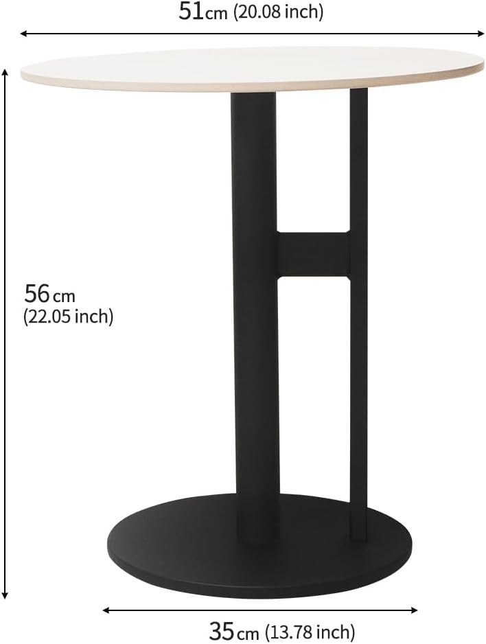 Modern Round Marble Top Side Table with Metal Base - Elegant Design for Living Room, Bedroom, Home Office