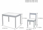 3-Piece Dry Erase Activity Table and Chair Set for Learning, Drawing & Creative Play