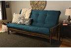Kodiak Tucson Queen Futon Frame and Mattress Set - Wood Futon with Mattress Included in Fabric Mattress (Gray/Walnut)