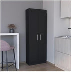 Clinton Pantry Cabinet Engineered Wood Black