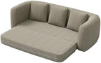 Curved Convertible Futon Sofa Bed,Modern Sleeper Couch,Curved Modern 3 Seater Cloud Couch