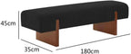 Modern Wooden Bed end Bench Dining Table Upholstered Shoe Changing Dressing Room Rest Area Entryway(XXL)