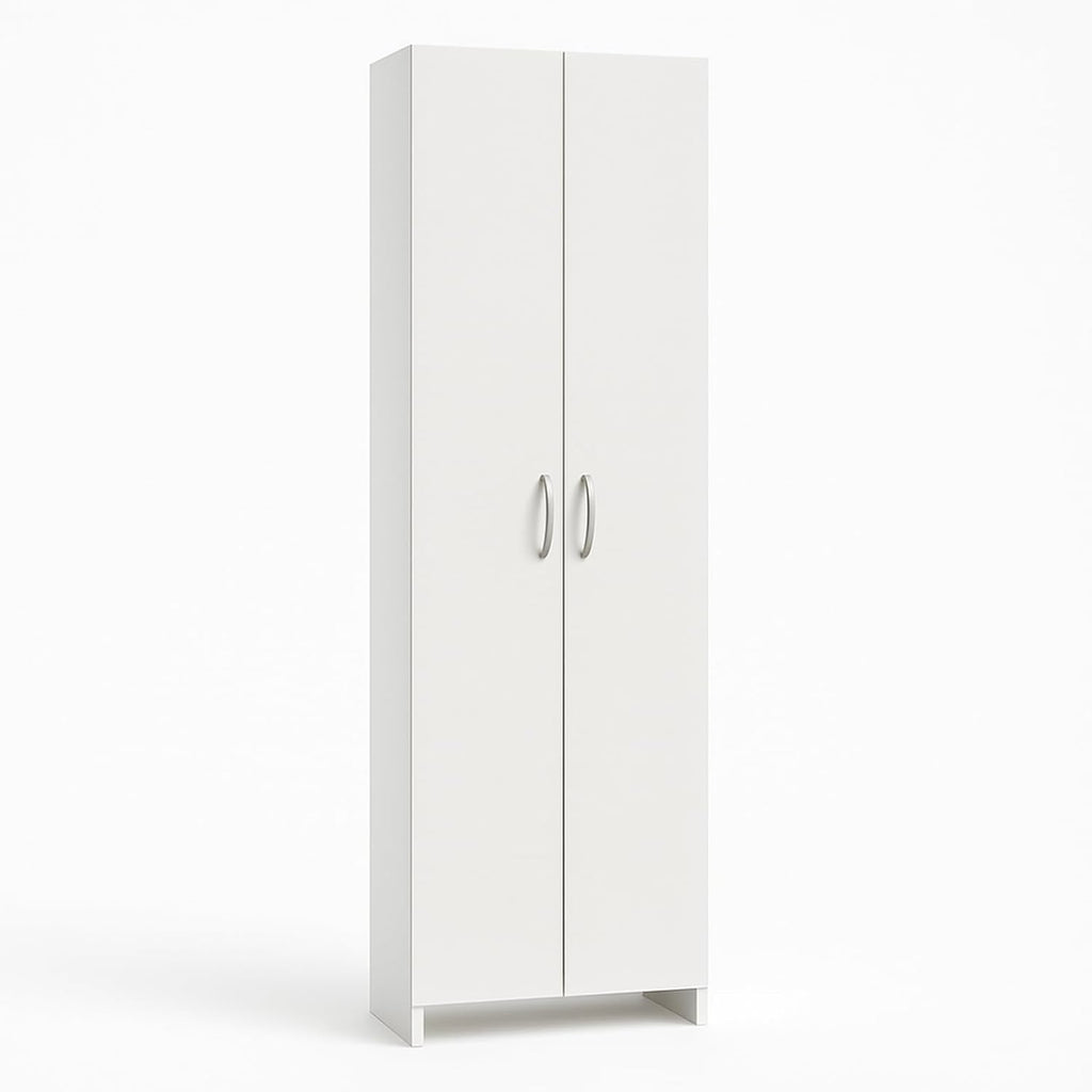 Decorotika 72" Modern Tall Pantry Cabinet with Doors, Freestanding Kitchen Storage Cabinet with Adjustable Shelves, Slim White Utility Storage Organizer for Kitchen, Laundry Room, Bathroom