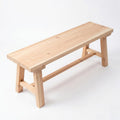 43" Farmhouse Solid Wood Bench Narrow Dining Bench Heavy Duty Entryway Bench Seat for Living Room, Bedroom & Mudroom Natural Wood Grain Finish