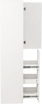 KEIKI Pull-Out Kitchen Pantry Storage Cabinet with Multi-Tier Shelf, Spice Rack Next to Fridge, Freestanding Wood Cabinet Hutch Food Pantries Cupboard for Dining Room, Narrow Spaces