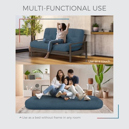 Royal Sleep Products by The Futon Factory | 10 inch Pocket Coil Futon Mattress - Hunter Green - Queen Size - CertiPUR Certified Foam - Made in USA - Frame Not Included