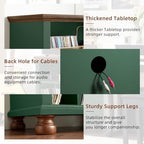 Joaxswe 24" Wide Record Player Stand with Vinyl Record Storage, Green | Mid-Century Record Player Table Up to 200 Albums,Large Wood Turntable Stand Cabinet Dispaly Shelf for Living Room,Bedroom