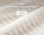 154" Oversize Corduroy Modular Sectional Sofa Couches for Living Room,White