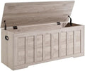 47.2" Storage Chest Extra Large,Storage Trunk with 2 Safety Hinges,Wooden Storage Bench,Shoe Bench,47.2x15.7x19.1 Inch,Easy Assembly,Storage Bench for Bedroom,Living Room,entryway(Wood Gray).