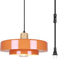 Plug in Pendant Light Modern Pendant Lamp E26 Vintage Hanging Light Fixture with 14ft Cord On/Off Switch for for Dining Room Bedroom Living Room Kitchen Island