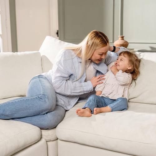 Modular Sectional Cloud Sofa, No Assembly Oversized Couch, Beige | Comfy Seating with High Back Pillows, Ideal for Living Room & Small Apartment, Durable Fabric for Families & Renters