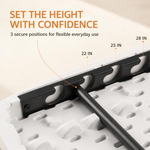 Folding Table, TV Tray with 3 Levels Adjustable Height, Heavy Duty No Assembly Foldable Small Table for Eating or Working on Couch, Picnic, Camping, Living Room, Indoor and Outdoor Use