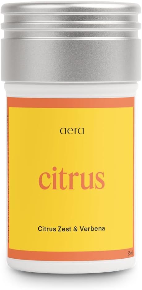 AERA Smart Home Fragrance Diffuser and Citrus Scent Refill Bundle - Alexa Compatible, Hypoallergenic, Family and Pet Safe, App Controlled
