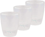 Santino 4.9 Inch ORCHIDEA Self Watering Pots for Orchids in Transparent (Set of 3) - Decorative Wicking Planter with w/Great Aerification, Drainage and Water Level Indicator