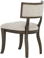 Madison Park Signature Solid Wood Upholstered Dining Chairs Set of 2, Modern Dining Chair with Open Split-Back Design, Curved Padded Backrest, for Dining Room, Living Room