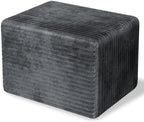 WLIVE 26'' Ottoman, Lightweight, Movable Foot Rest Stool for Living Room, Grey