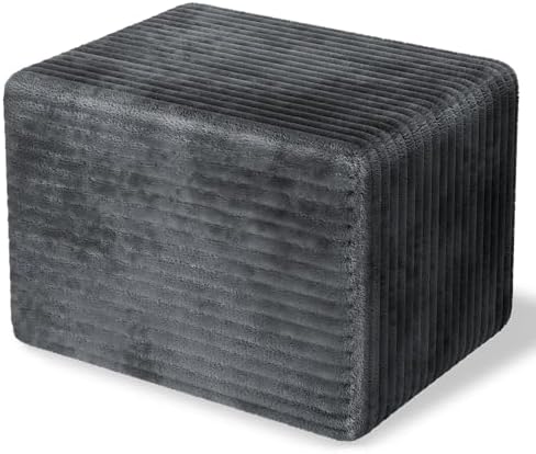 WLIVE 26'' Ottoman, Lightweight, Movable Foot Rest Stool for Living Room, Grey