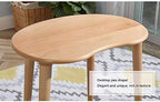 Telephone Table, Solid Wood Pea Shaped Side Table,Living Room Bedroom Furniture,Sofa Side End Table,Coffee Table/Telephone Table,Table Service Desk(Color:Wood,Size:23.621