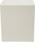 Modern Bedside Table, Minimalist Nightstand Small Narrow Side Table with 2 Drawers for Bedroom Living Room Small Space White