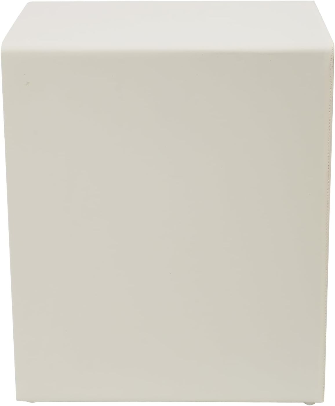 Modern Bedside Table, Minimalist Nightstand Small Narrow Side Table with 2 Drawers for Bedroom Living Room Small Space White