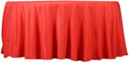 Efavormart Round Tablecloth, 132 Inch Stain & Wrinkle Resistant Washable Table Cloth, Decorative Polyester Fabric Table Cover for Banquet, Wedding, Dining- Red
