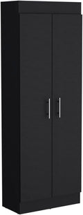 Pantry Cabinet Clinton, Kitchen Storage, Black