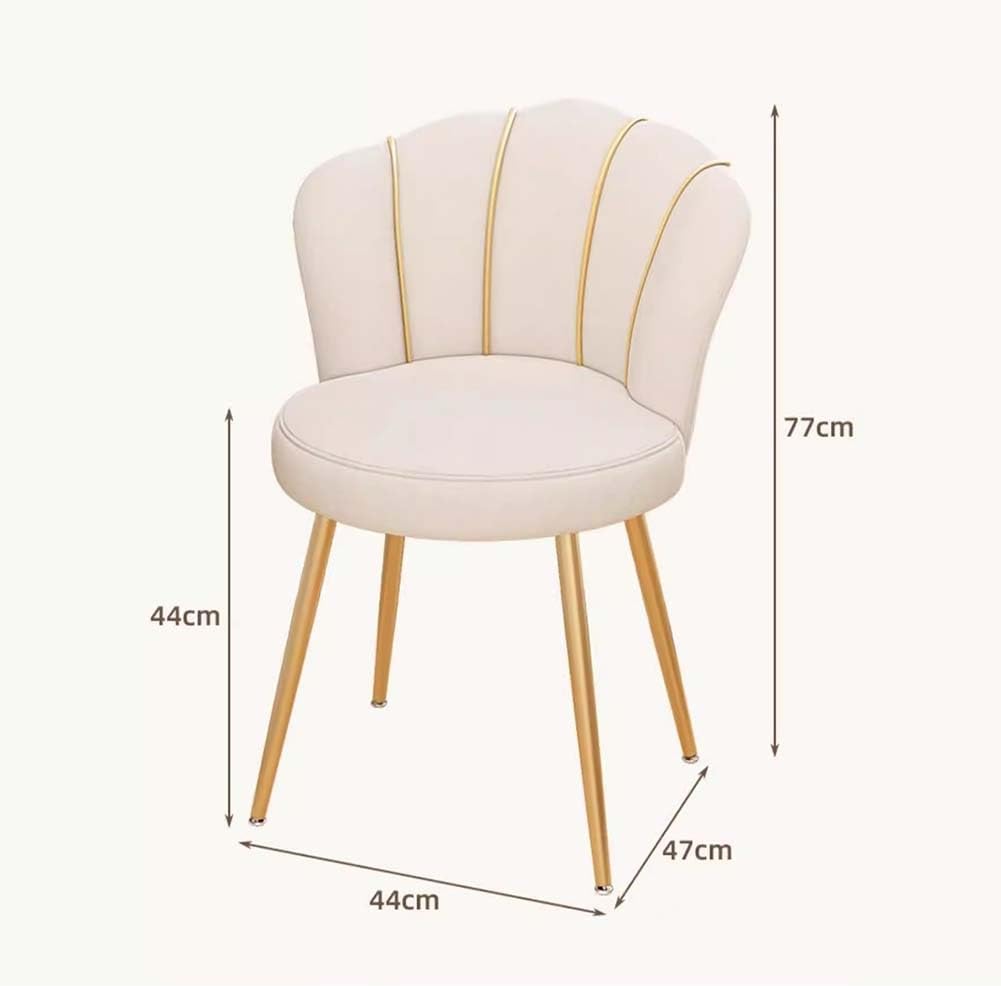 Etlegor Vanity Chair for Makeup Room, Midcentury Modern Makeup Chairs with Backrest Vanity Stool for Living Room Bedroom(Light Blue)