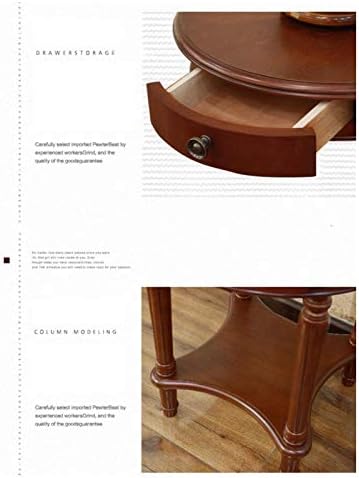 Telephone Table, American Telephone Tables,Round Coffee Table,Side Table with Drawer (