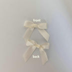 50pcs 1-1/2" Mini Satin Ribbon Bows Without Twist Ties for Crafts Gift Wrapping Packing Christmas Decoration (1.5"-Ivory)