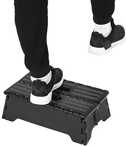 Folding Step Stool Step Stool Holds Up to 300 lb Plastic Foldable Step Stools Non Slip with Carry Handle Collapsible Stool for Kitchen, Bathroom or Bedroom