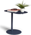 Pemberly Row Modern Metal End Table, 20 in H x 19.75 in W, C-Shaped Space-Saving Design, Durable Steel Construction, Powder Coat Blue Finish, Compact Side Table for Living Room, Bedroom, or Small