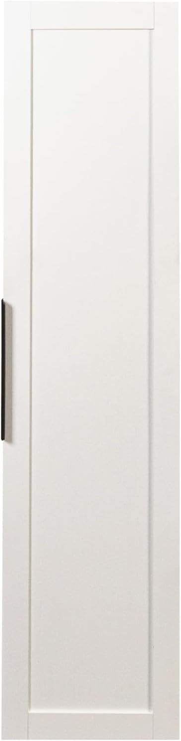 JOYSOURCE 22 in Deep Kitchen Pantry Storage Cabinet with Doors and Adjustable Shelves Tall Large Cupboard with Door Shelving, Wheel Support for Food White