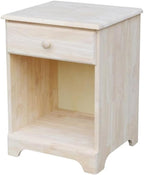 IC INTERNATIONAL CONCEPTS Nightstand Unfinished