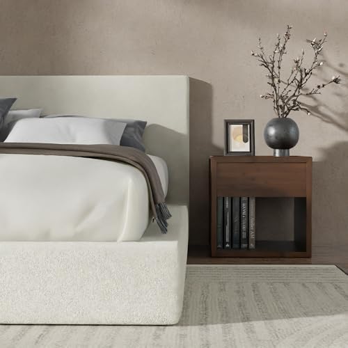RECCI AirFrame Queen Upholstered Bed Frame with Plush Padded Headboard